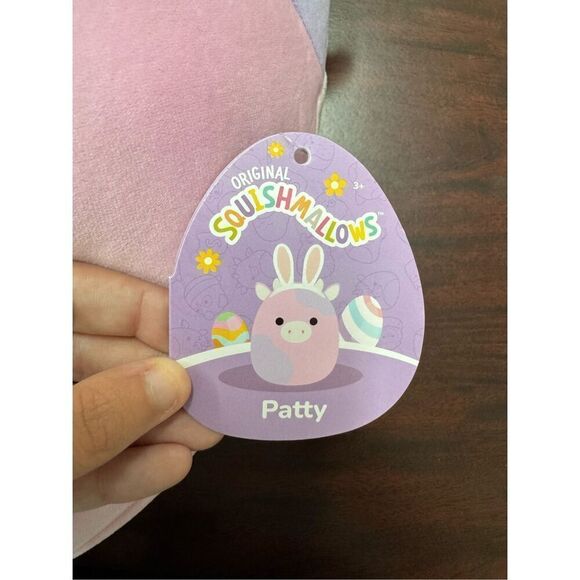 NWT Patty Pink Purple Cow 11 Inch Easter Squishmallows Plush - Picture 5 of 6